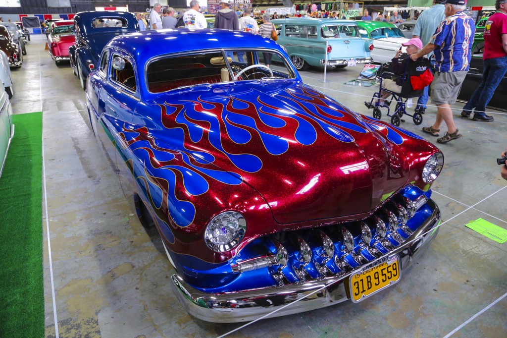 vintage prewar hot rod with custom paint job