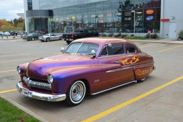 custom purple mercury lead sled with chameleon paint