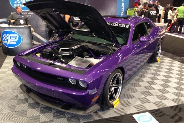 purple dodge challenger srt at SEMA