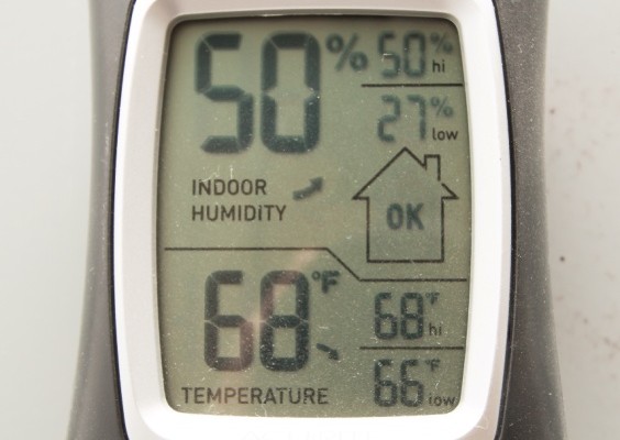 close up of a household thermometer