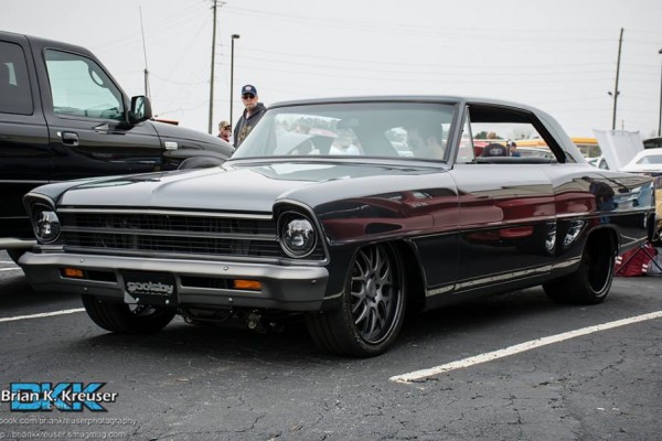 black restomod pro touring chevy 2 nova coupe