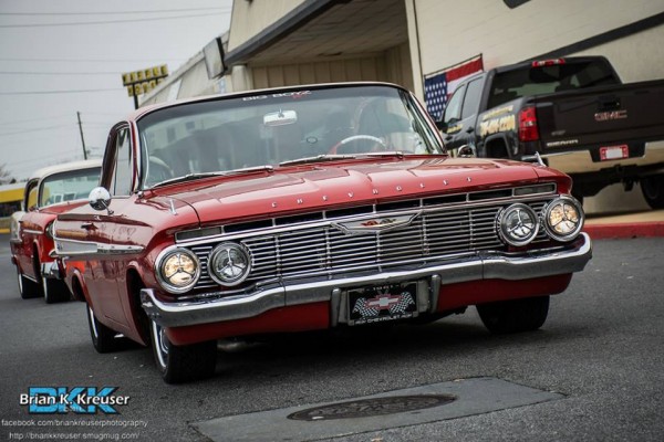red 1961 Chevy impala coupe lowrider