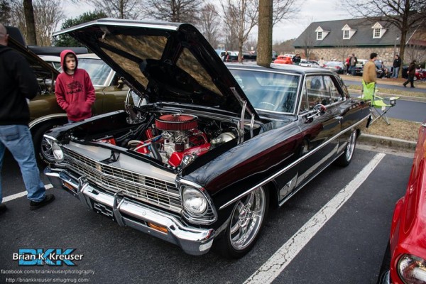 chevy 2 nova hot rod at local cruise in car show