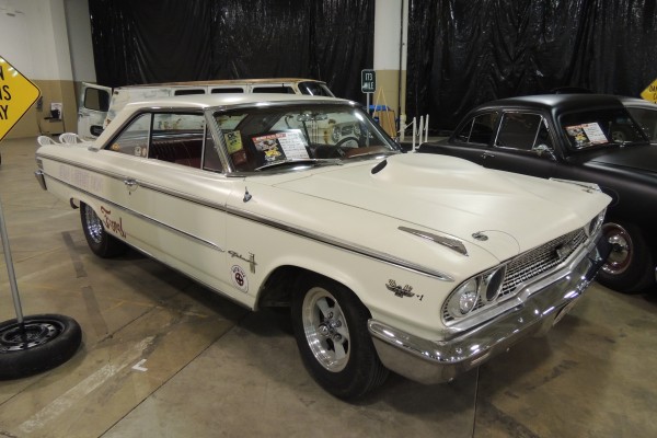 white ford fairlane thunderbolt hot rod