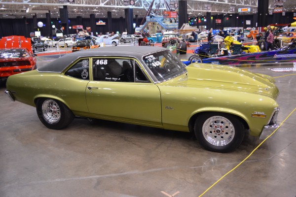 green chevy nova ss396 drag car
