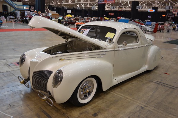 white custom prewar hot rod