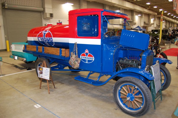 vintage prewar standard oil tanker fuel truck