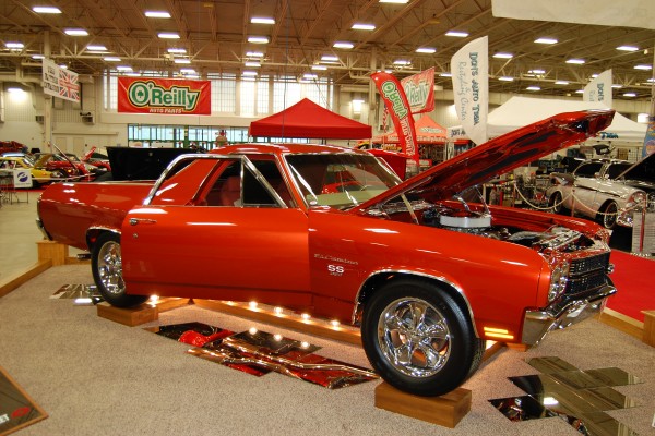 chevy el camino ss show car with custom wheels