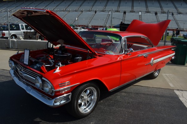 vintage 1960 chevy impala coupe with custom wheels