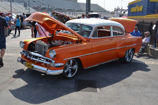 vintage post war chevy hot rod coupe