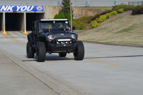 jeep wrangler jk with custom fenders and bumper