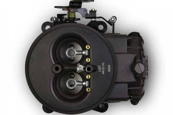 top view of a holley 2 barrel ultra xp carburetor