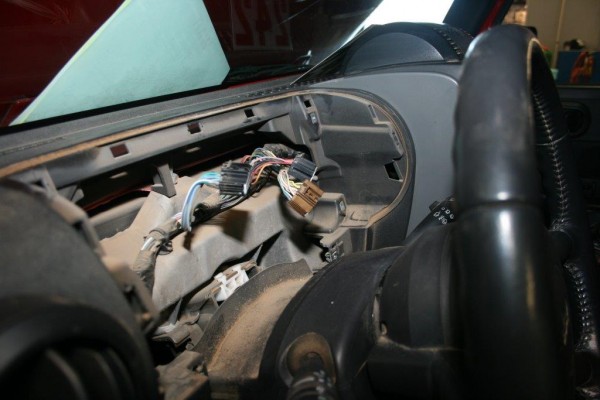 jeep wrangler jk dash with instrument cluster removed