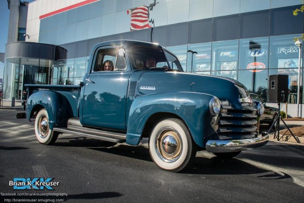vintage green chevy 3100 series pickup truck at summit racing