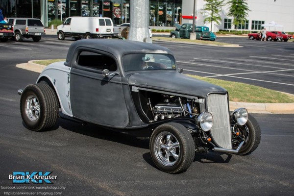 vintage ford 3 window hotrod coupe