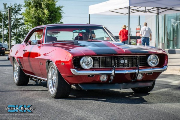 red 1969 Chevy Camaro SS