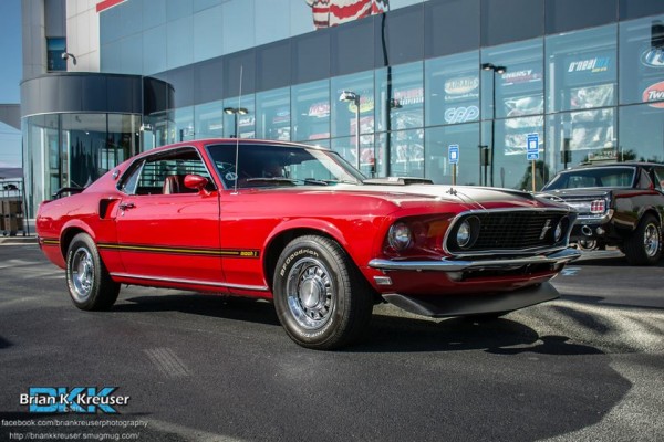 red 1969 ford mustang mach 1