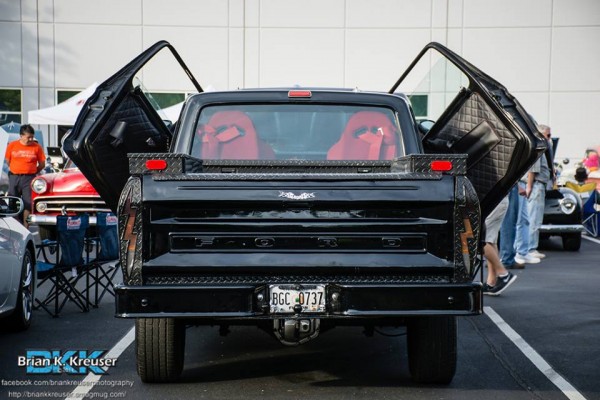 vintage ford truck with scissor doors