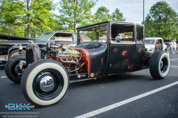 vintage lowered ford rat rod