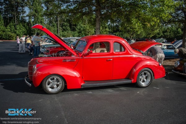 red ford hot rod custom coupe