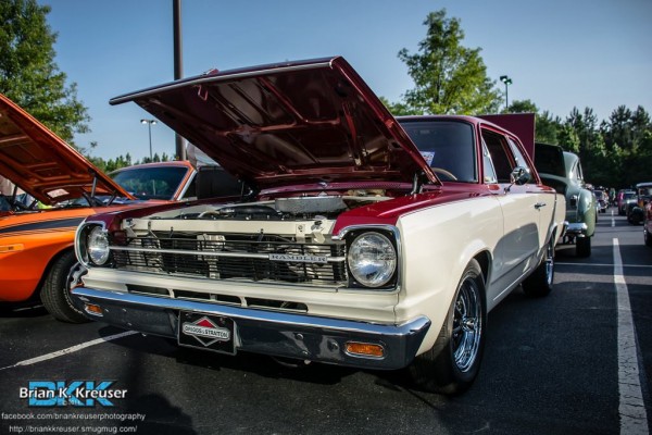 amc rambler custom coupe at car show