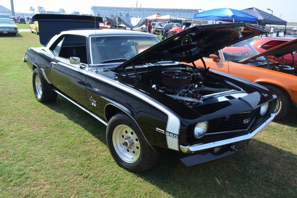 black 1969 chevy camaro ss 350