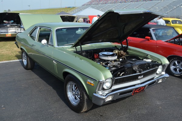 green chevy nova ss with cragar wheels