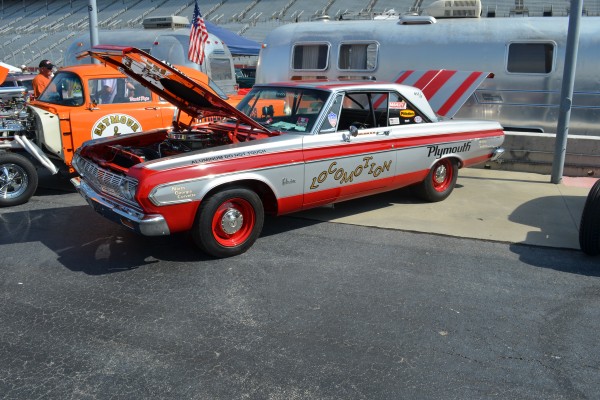 vintage nostalgia plymouth drag car 