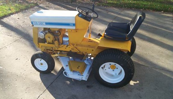 1968 International Cub Cadet Model 72 lawn tractor, left side