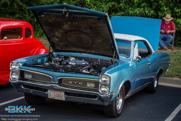 blue 1967 pontiac gto coupe