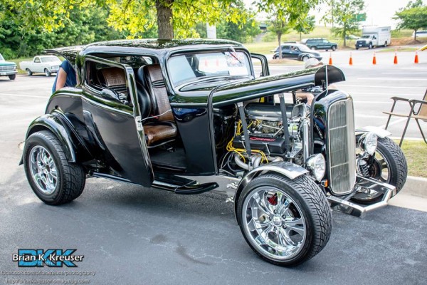 customized ford three window coupe with suicide doors