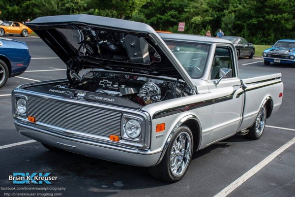 chevy square body truck with custom paint and wheels