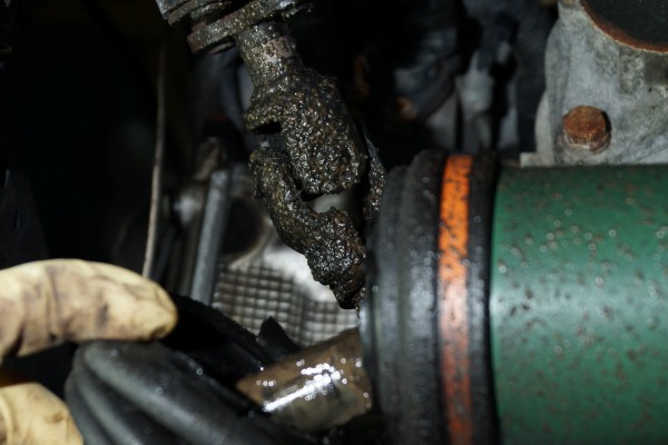 torn cv boot and damaged axle