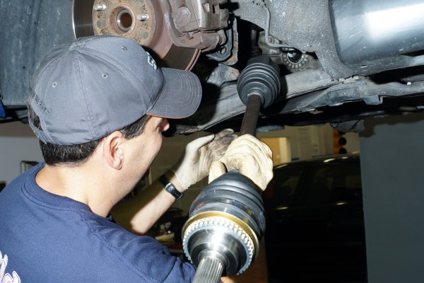 installing a CV axle in a subaru WRX