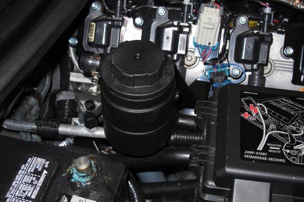 intercooler reservoir for a corvette retrofit