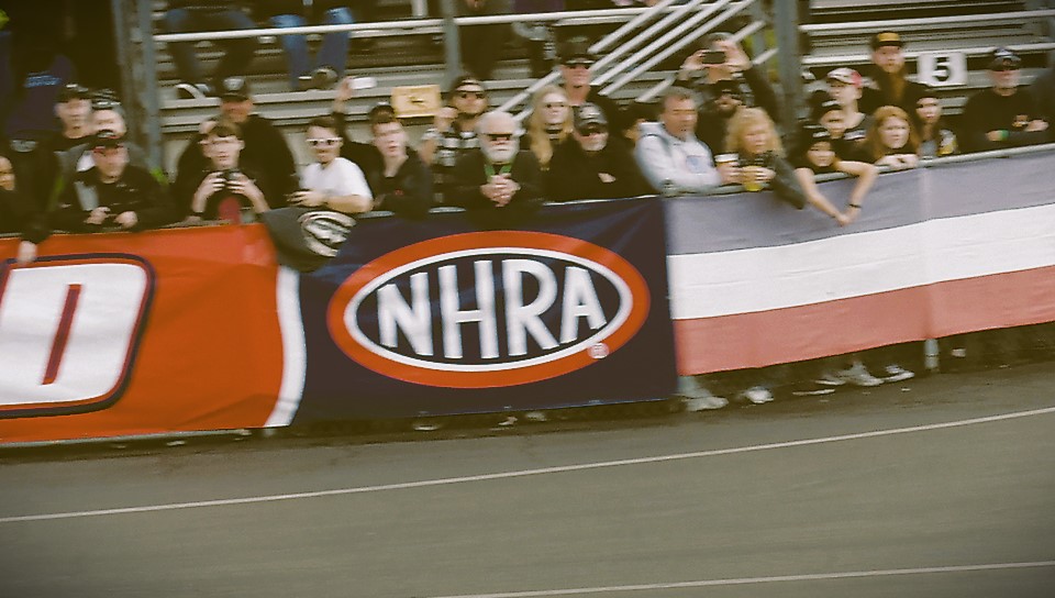 Photo of a crowd at NHRA Drag Race