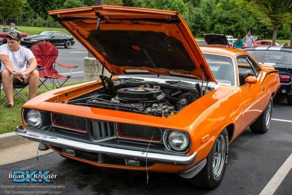 1972 plymouth barracuda, orange
