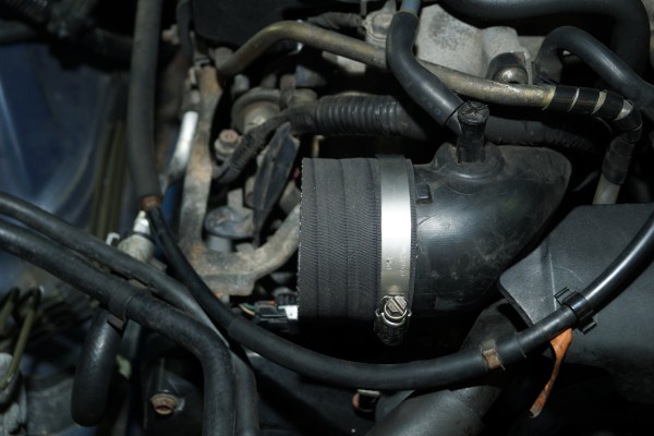 silicone coupling for an air intake system installed