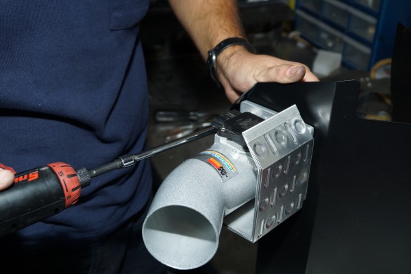 assembling a K&N air intake tube with MAF sensor for a subaru wrx