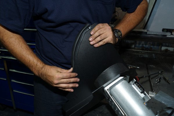 installing heat shield strips on a K&N intake airbox for a WRX