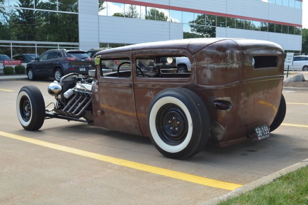 rear view of a 1928 Ford Rat Rod