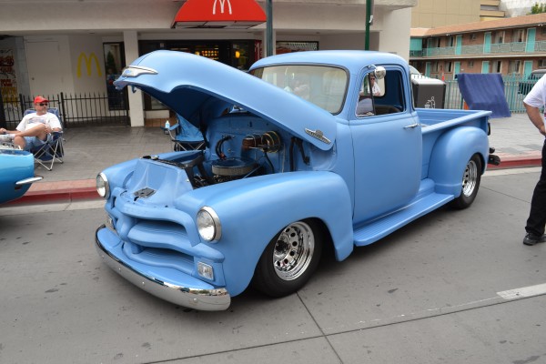 blue customized ford pickup truck at 2014 Hot August Nights in Reno, NV