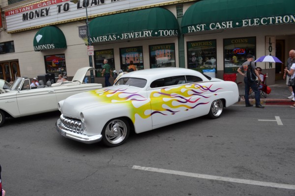 flamed mercury hot rod lead sled at hot august nights 2014