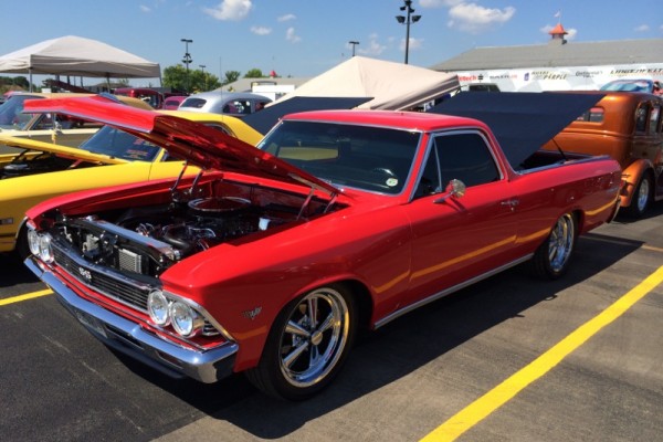 1966 chevy el camino with tonneau cover and custom wheels