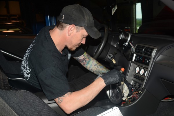 removing the shifter and boot from a mustang