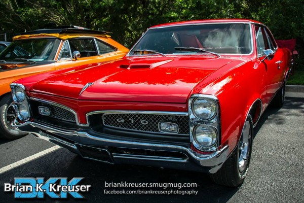 red 1967 pontiac gto hardtop