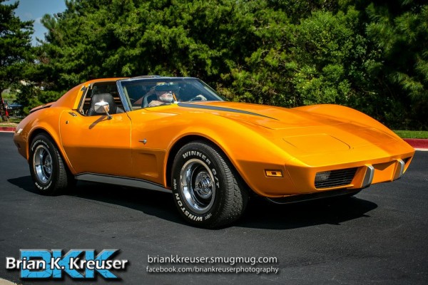 orange c3 corvette stingray restomod