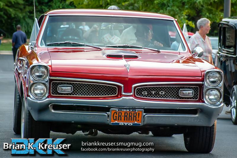 red 1967 Pontiac GTO Muscle Car