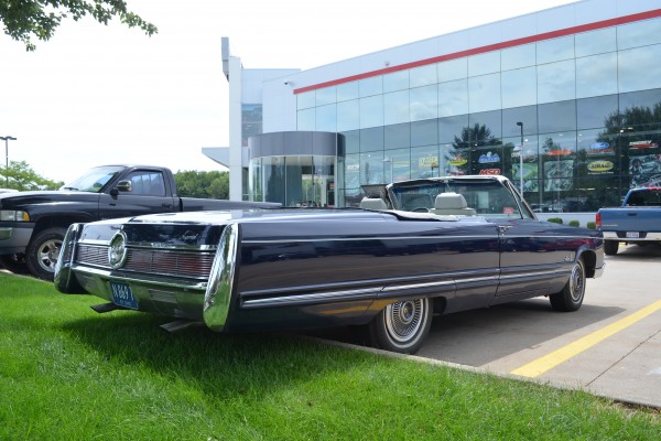 Rear quarter shot of a 1967 Chrysler Imperial convertible