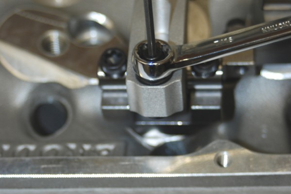 tightening a jam nut and rocker screw on a jesel rocker arm
